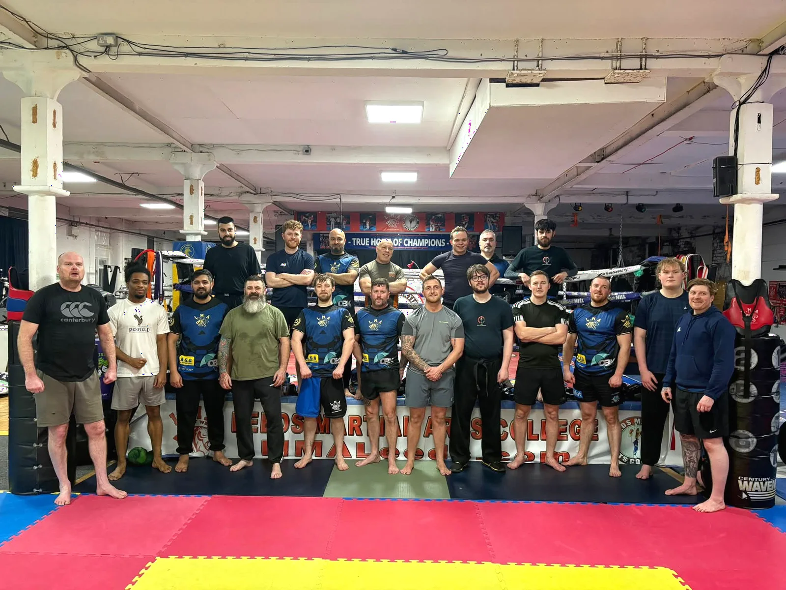Adults Mixed Beginner and Intermediate students training together at LMA