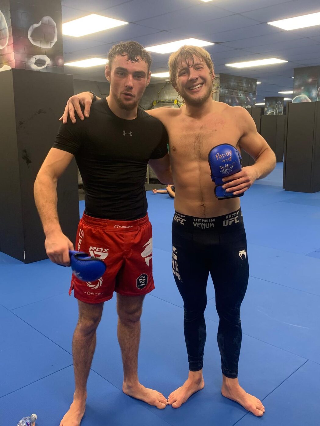 Charlie Lynch-Spence training with a teammate at Leeds Martial Arts College