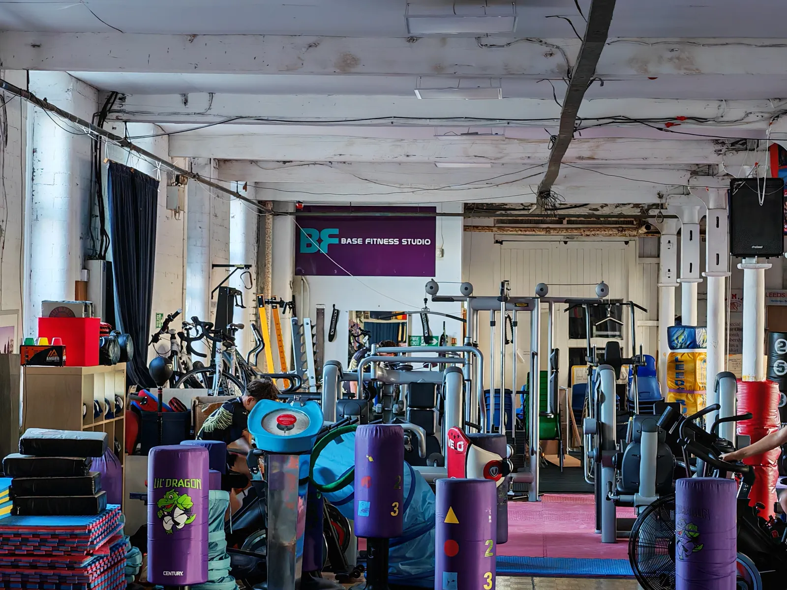 Fitness equipment and training stations inside the LMA gym